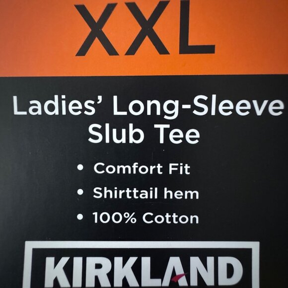 Kirkland Signature Womens XXL Long-Sleeve Slub Tee Comfort Fit Shirt 2XL - Picture 7 of 9
